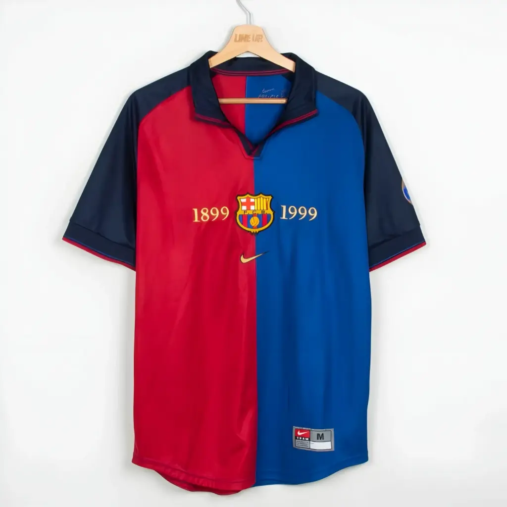 FC Barcelona 1999–2000 Centenary Home Retro Jersey  ( Master Quality ) (S)